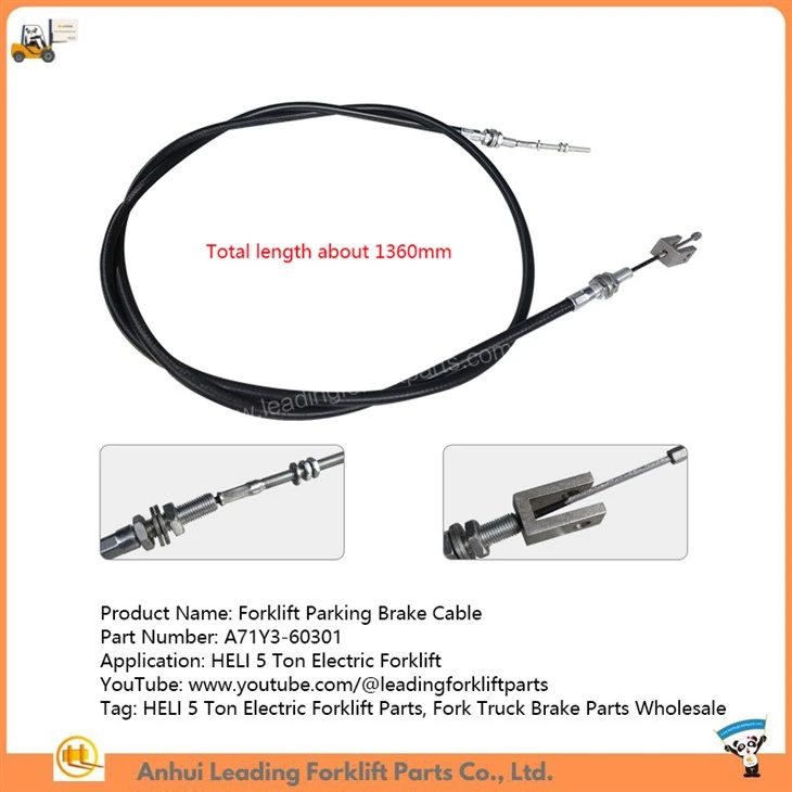 Cable de freno de estacionamiento de carretilla elevadora