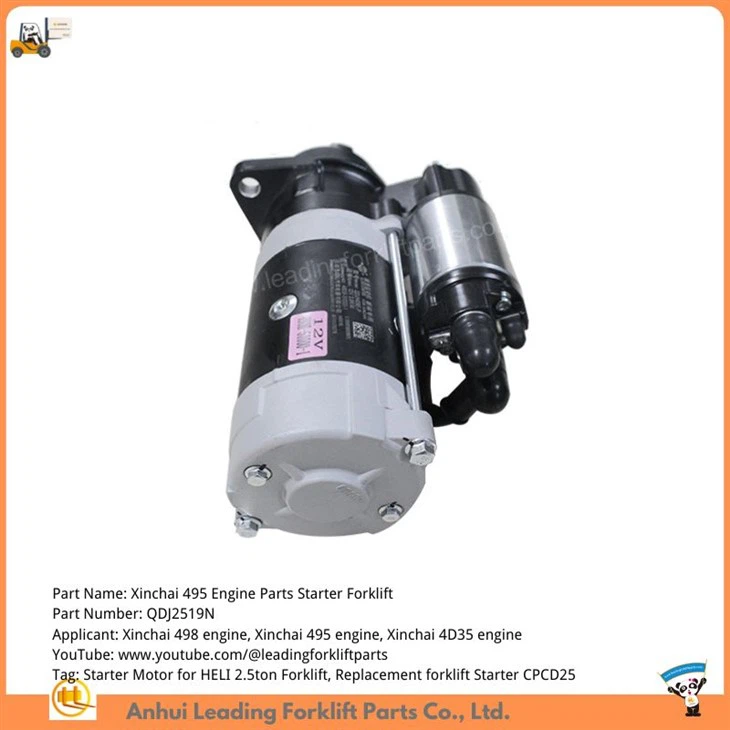 Xinchai 495 Engine Parts Starter Forklift 
