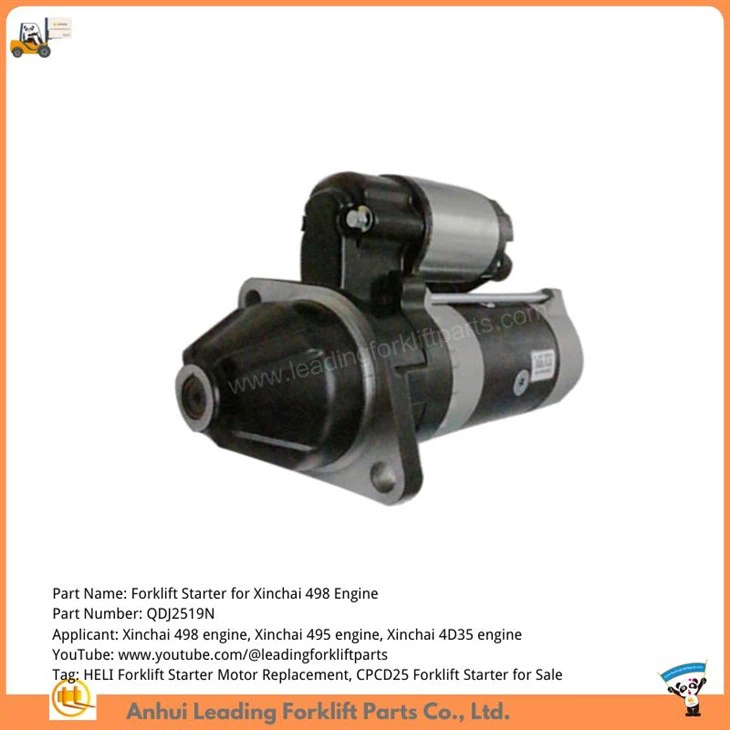 Forklift Starter for Xinchai 498 Engine